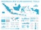 Indonesia Map - Info Graphic Vector Illustration