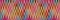 Indonesia space dyed gradient ikat border pattern. Seamless colorful variegated zig zag edge trim effect. Retro 1970 s