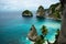 Indonesia, stunning Diamond Beach on Nusa Penida Island.