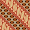 Indonesian Batik Mixed Motif Kawung and Parang Vector Seamless Pattern
