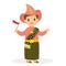 Indonesian Boy Wearing Nusa Tenggara Timur Traditional