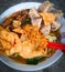 Indonesian chicken noodles with lots of chilli