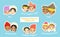 Indonesian Children Character Stickers Vector Set