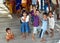 Indonesian children on the pier in Tobil village Togean Islands