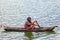 Indonesian fisherman fishing on a boat