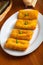 Indonesian Food Risoles on white plate