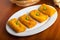 Indonesian Food Risoles on white plate