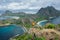 Indonesian girl on Padar island in the waters of the Komodo Islands