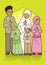 Indonesian muslim family