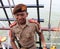 Indonesian Navy officer cadet on the deck of his sail ship, NY Fleet Week 2012