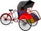 Indonesian Pedicab Transportation Vector
