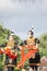 Indonesian performing burung nuri (parrot) dance. This dance comes from west borneo