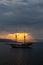 Indonesian Pinisi Schooner at Sunset