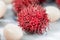 INDONESIAN  RED RAMBUTAN WHITE FLESH