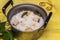 Indonesian rice based nasi liwet traditional food