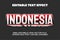 Indonesian text 3d editable text effect for indonesia.