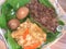 Indonesian traditional dish Gudeg Telor, a traditional dish from Yogyakarta and Central Java, Indonesia.