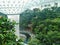 Indoor artificial waterfall in the singapore changi airport