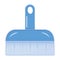 Indoor cleaning brush, color isolated vector illustration
