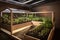 indoor composting system with sensors and specialized lighting to ensure optimal conditions