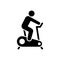 Indoor cycling icon, Stationary bicycle sign, Pictogram exercise bike, Workout symbol, Healthy cardio concept