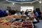 Indoor Farmers market, with shoppers looking for the freshest foods and vegetables,Saratoga,New York,2016