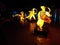 Indoor illuminated paper sculpture of a group of musicians wearing hanbok, traditional Korean dress at the Jeonju International So