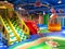 Indoor modern colorful children playground.