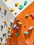 Indoor and outdoor sports climbing stone wall