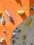 Indoor and outdoor sports climbing stone wall