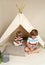 Indoor Play with Teepee Tent