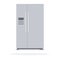 Indoor refrigerator with two doors flat isolated