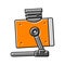 indoor space heater garage tool color icon vector illustration