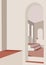 Indoor stairs house design illustration