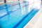 Indoor swimming pool, healthy concept.swiming pool for competition.pool with swim lanes. sport and enjoyment. Relaxation