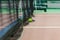 Indoor tennis club court net field play girl