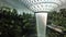 Indoor waterfall located in Jewel Changi Airport