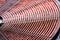 Induction heater copper coil closeup