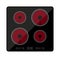 Induction stove cooker electric hob heater. Cooctop ceramic electric induction stove spiral top view