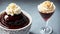 Indulge in the Classic Hot Fudge Sundae with a Cherry on Top.AI Generated