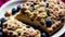 Indulge in the Crumbly Goodness of Blueberry Scone.AI Generated