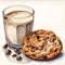 Indulge in a Delicious Chocolate Chip Cookie and Milk Pairing .