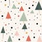 Indulge in the festivities with this minimalistic seamless pattern inspired by Christmas decorations.