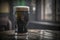 Indulge in the Rich and Robust Flavors of a Frothy Dark Stout on a Rustic Wooden Table, ai generative