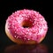 Indulge in Temptation: The Delectable Pink Sprinkle Glazed Doughnut