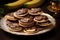 Indulgent Banana choco pies sweet. Generate Ai