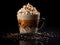 Indulgent Bliss: A Frothy Latte with Whipped Cream and Rich Coffee Beans!