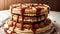 Indulgent Caramel Waffle Bliss.AI Generated