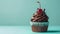 Indulgent Chocolate Cupcake with Rich Chocolate Frosting and Chocolate Toppings