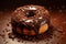 Indulgent Chocolate donut. Generate Ai